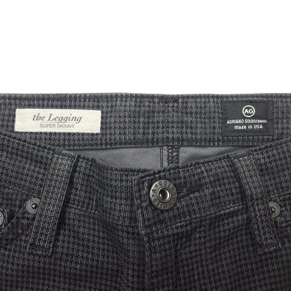 Adriano Goldschmied The Legging Super Skinny Women's Size 25 Houndstooth Gray - Picture 2 of 8